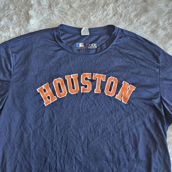 MLB Houston Astros Tee Shirt Mens L Baseball Fan Merch‎ Blue Orange - Picture 5 of 15